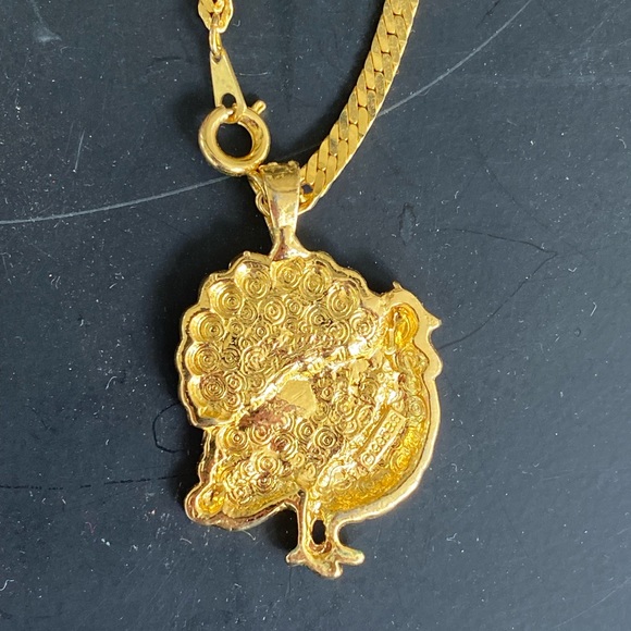 ACCESSOCRAFT N.Y.C. Turkey Necklace Earrings Fall Thanksgiving Enamel Jewelry - Picture 14 of 16